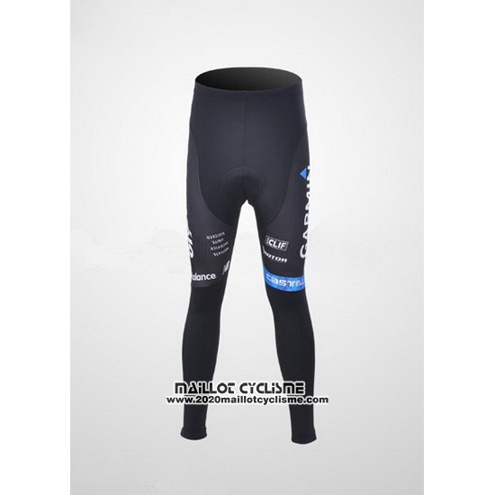 2011 Maillot Ciclismo Garmin Cervelo Bleu et Blanc Manches Longues et Cuissard